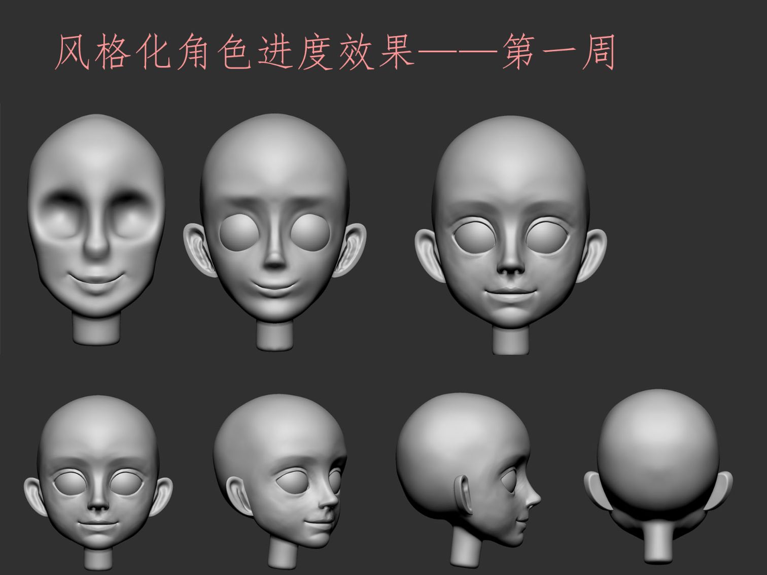 次时代角色半身建模头部基础