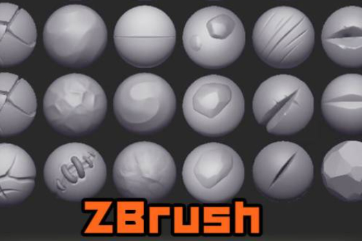 【zbrush】24个卡通风格破损笔刷
