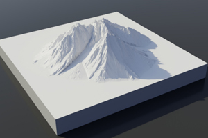 Blender山脉地形模型贴图